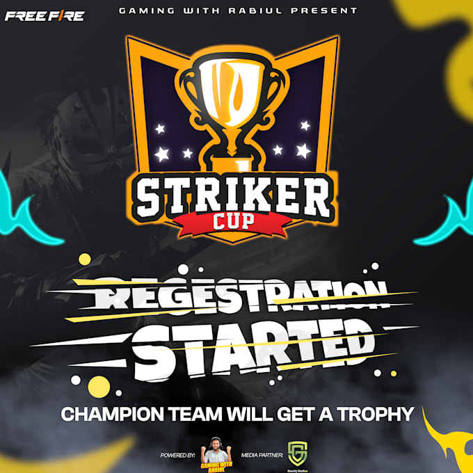 design an exciting esports tournament poster or event flyer