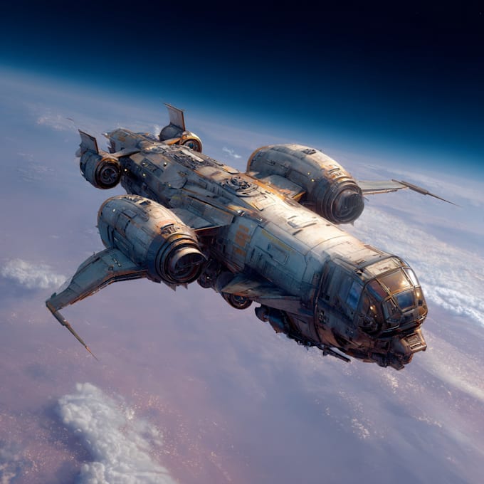 draw high quality spaceship concept