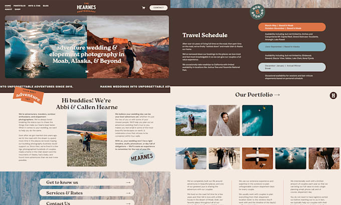 design or redesign a responsive pixpa website, photography website