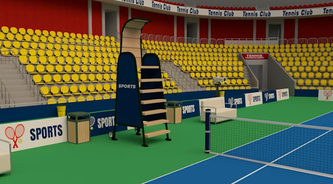 rebuild complex tennis court,estadio,wimbledon,cgi soccer field rendering net