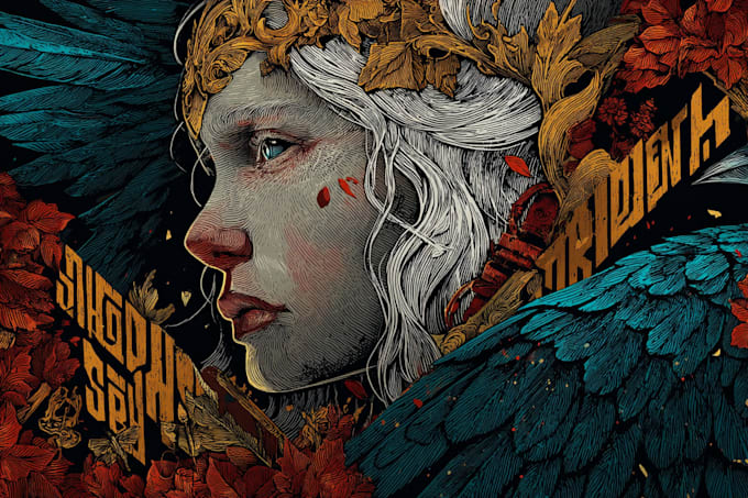 draw detailed dark art illustration