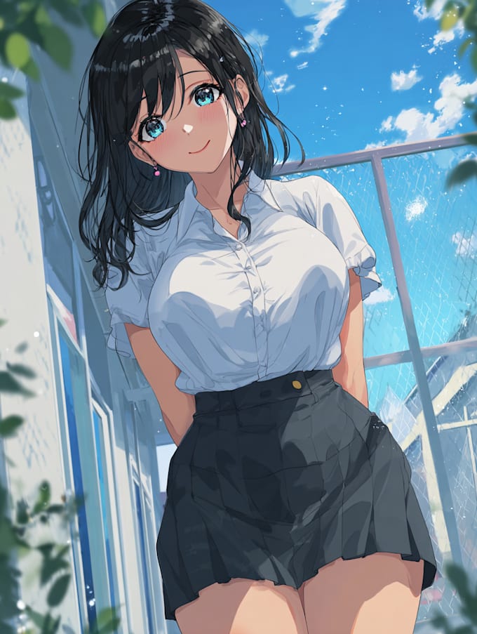make anime character design or reference sheet