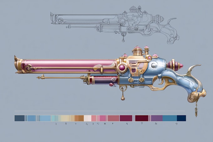 design unique weapons illustrations