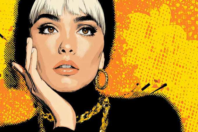 draw a pop art portrait for you