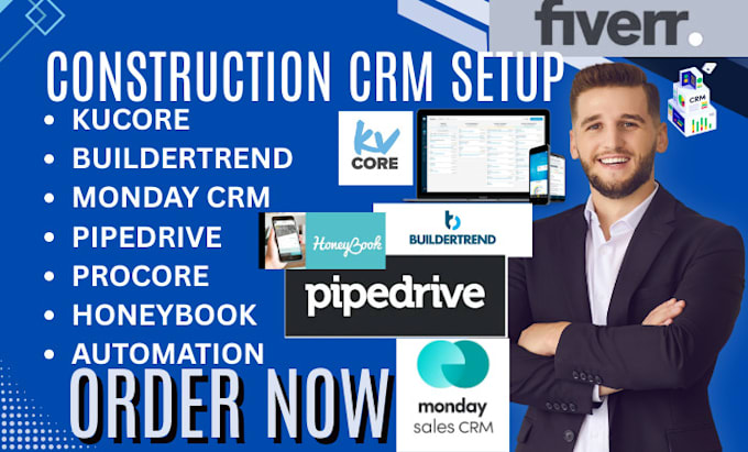 do construction crm buildertrend monday crm pipedrive procore honeybook kvcore