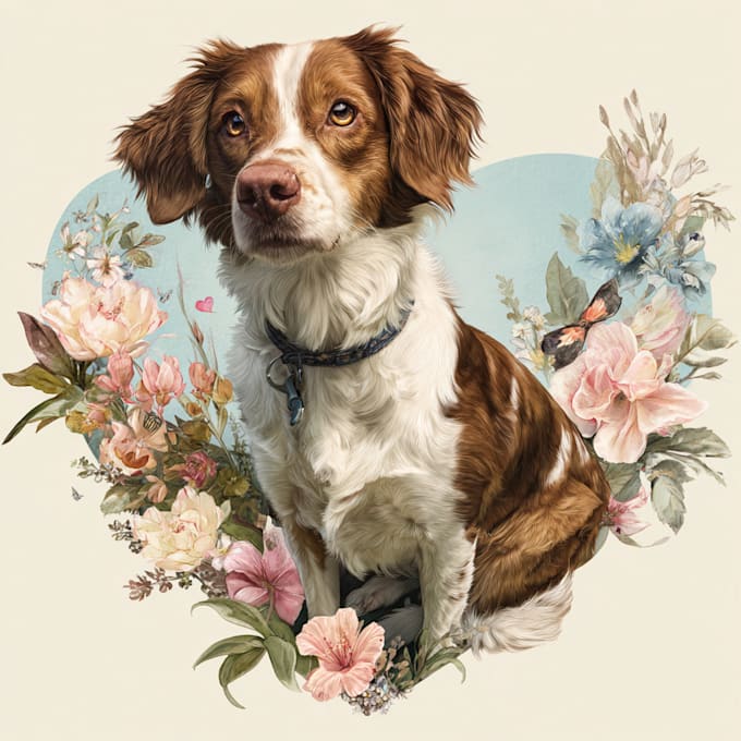 create a heartfelt custom pet memorial portrait