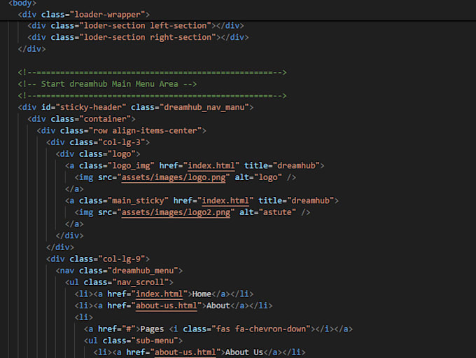 create responsive frontend website using HTML, CSS, javascript