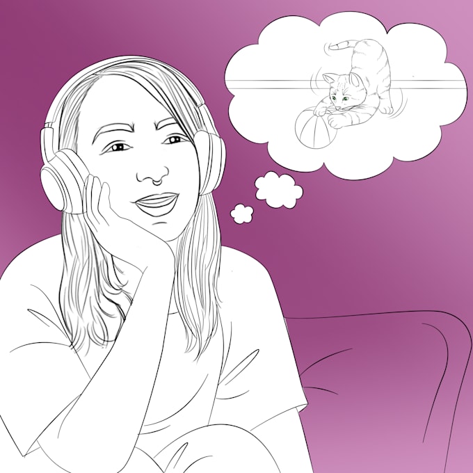 draw coloring pages and any line art