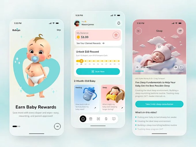develop loyalty app, membership app, reward base app, baby reward app,