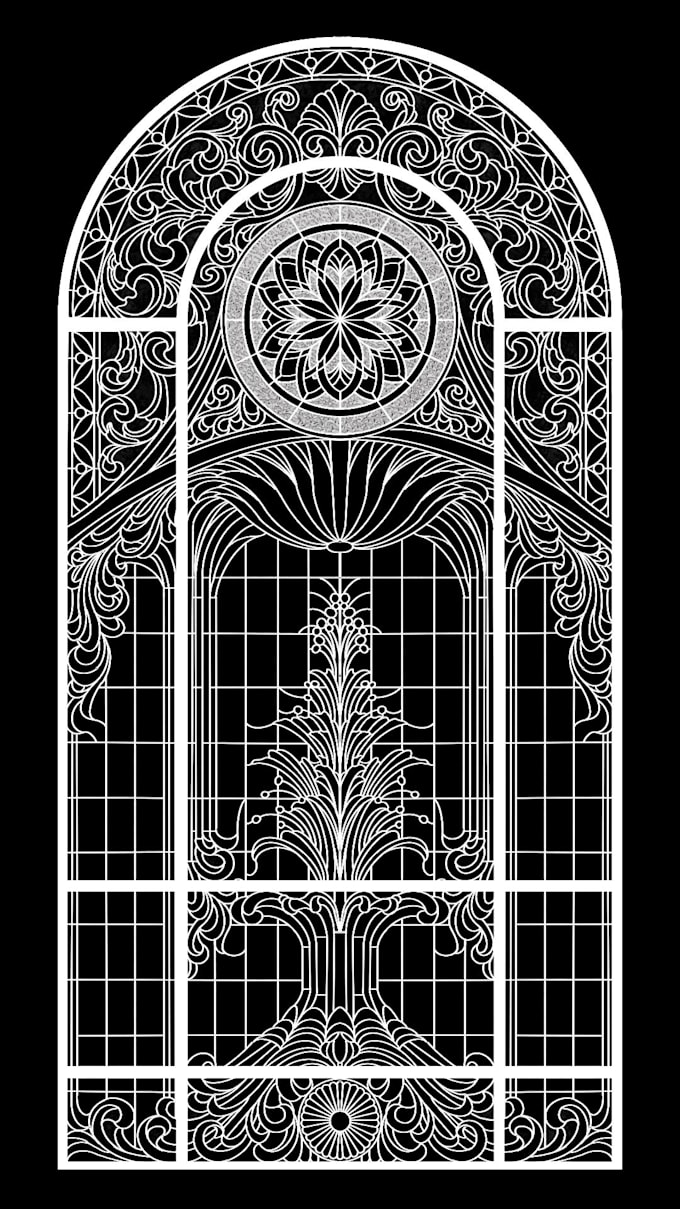 make HD stained glass illustration