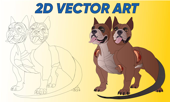 create  2d vector art illustrations