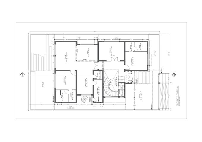 draw your architectural floor plans in auto cad 2d