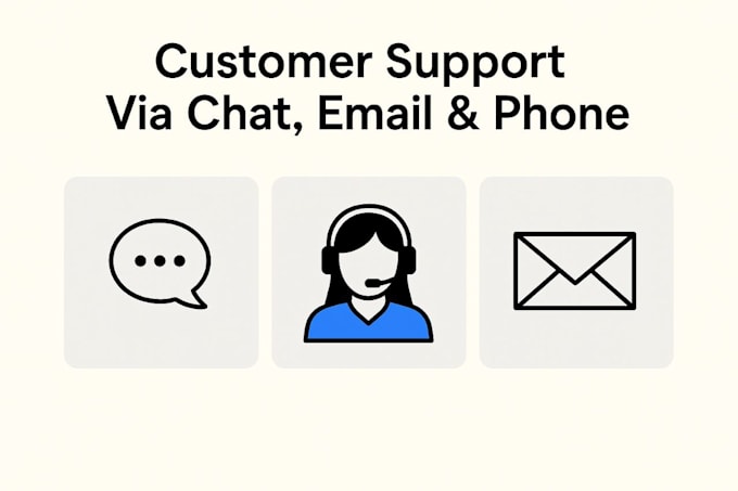 provide customer support via chat, email or phone