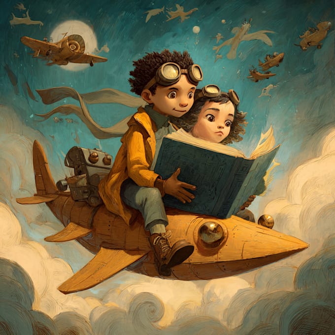 draw children book cover illustration and illustrations