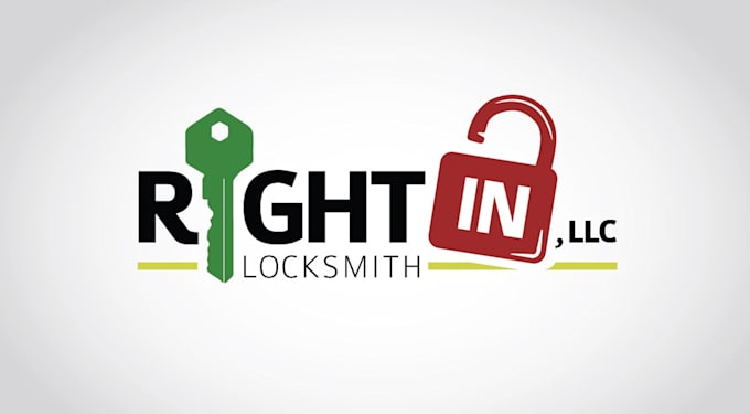 do modern super locksmith, key, lock logo design
