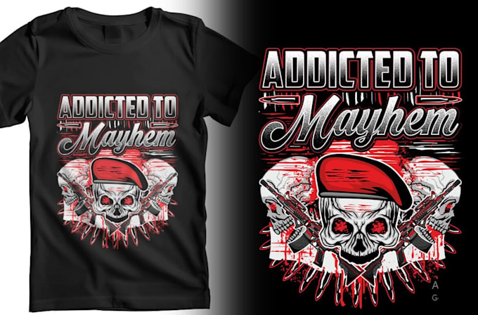 make custom t shirt skull graffiti logo