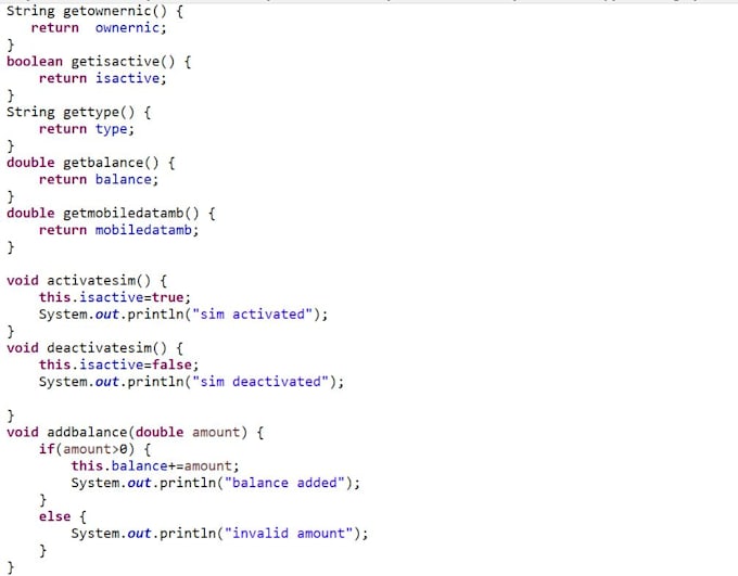 create oop and basic programming tasks in java