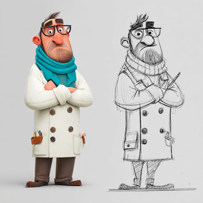 create cartoon character design mascot