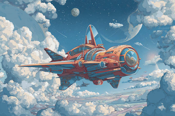draw sci fi illustration and sci fi art for you