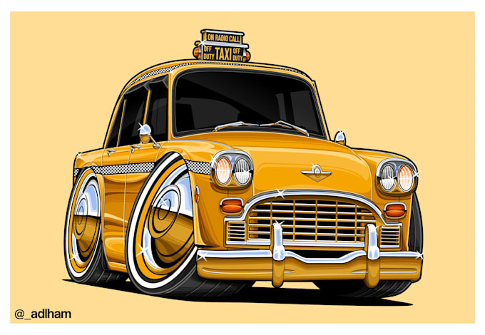 Draw your car into chibi style illustration by Adeilham | Fiverr