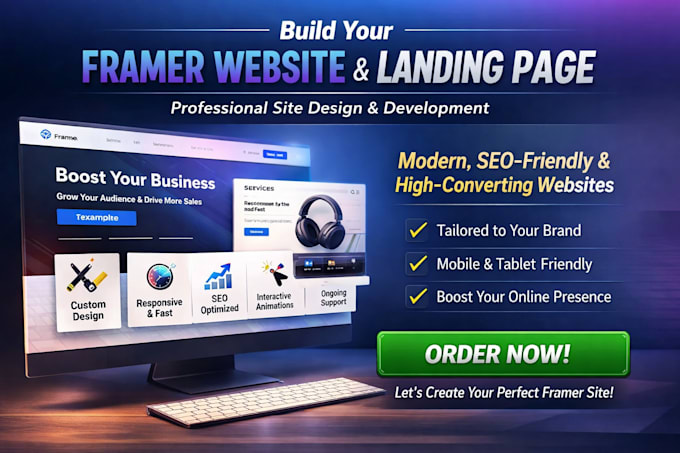 build framer website framer landing page site design framer website development