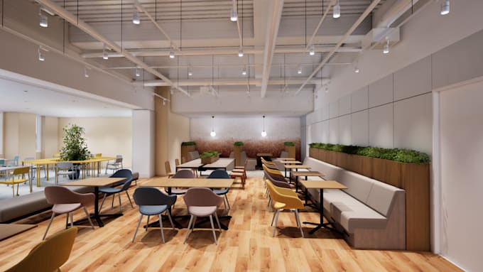 create realistic 3d office interior renderings