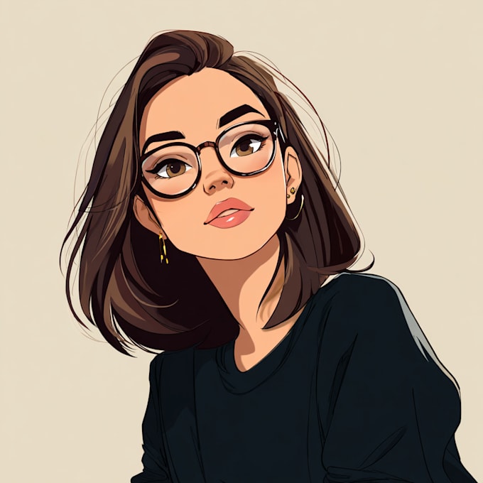 create simple cartoon portrait