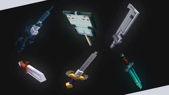 make swords for your mod, addon or server for blockbench