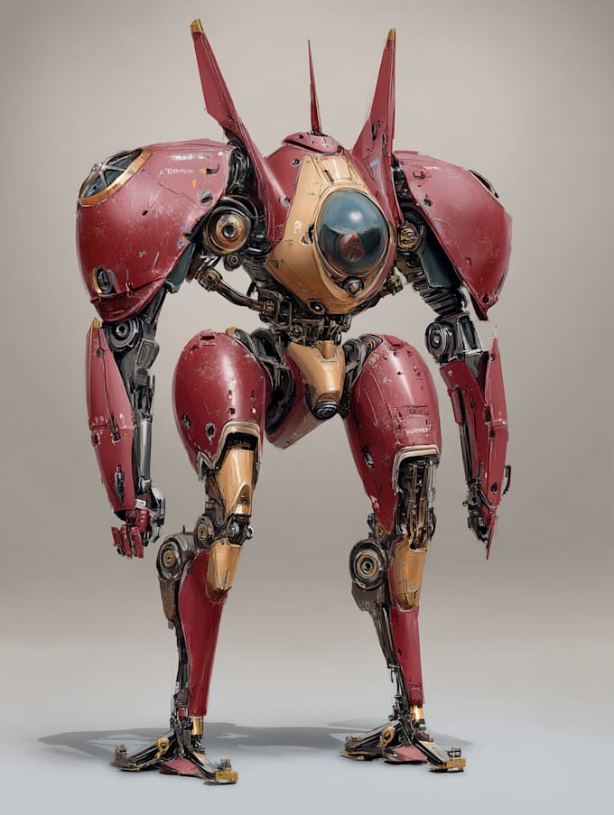 create cartoon mecha robot design