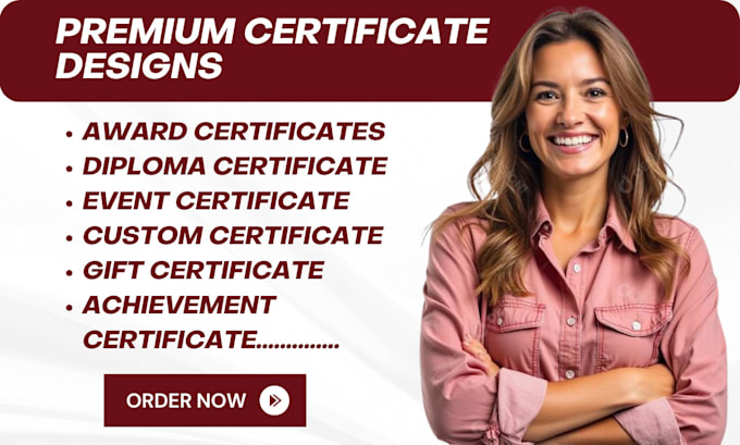 design custom certificate, award certificate design  gift certificate diploma