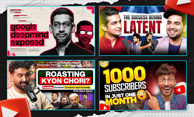 design a creative youtube thumbnail in just 24 hours