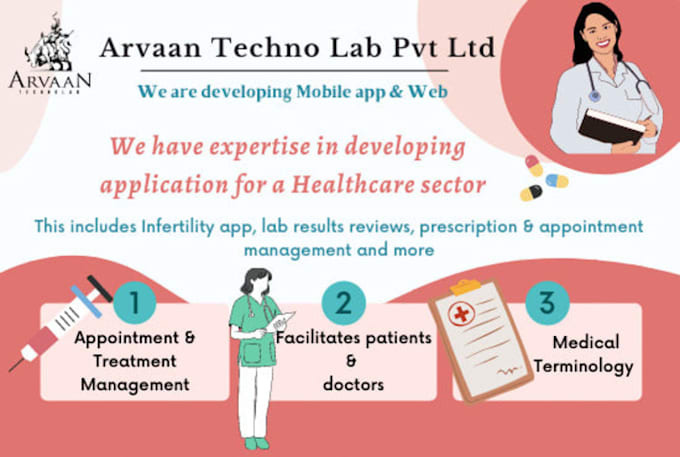 develop healthcare mobile and web app