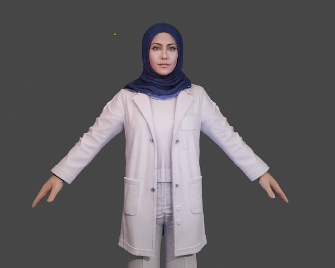 design a high quality optimized rigged 3d character