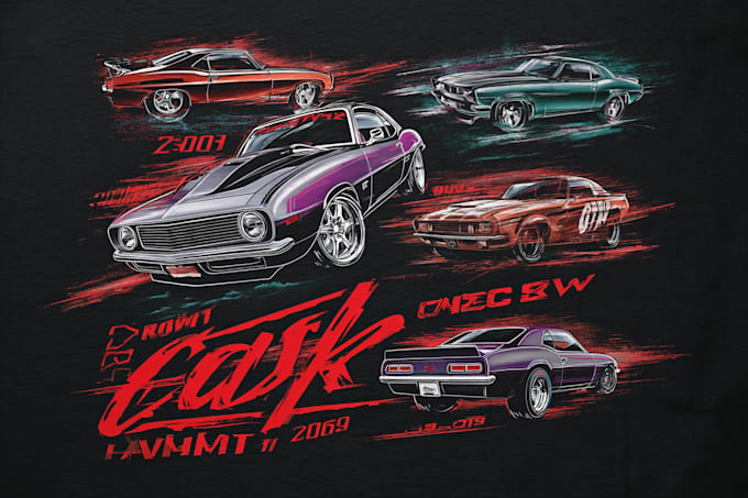 make automotive tshirt, car show design