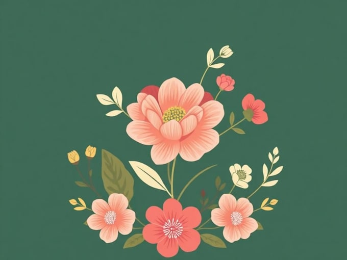 design hand drawn botanical floral logo