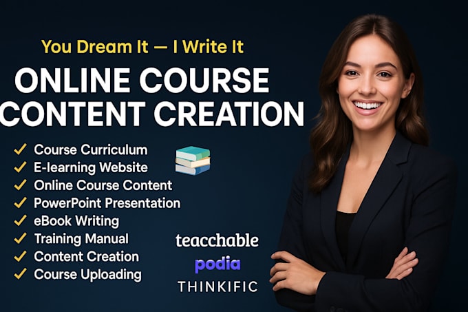 ebook online course creation online course content training manual ppt