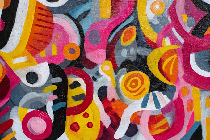 paint digital professional abstract art by hand