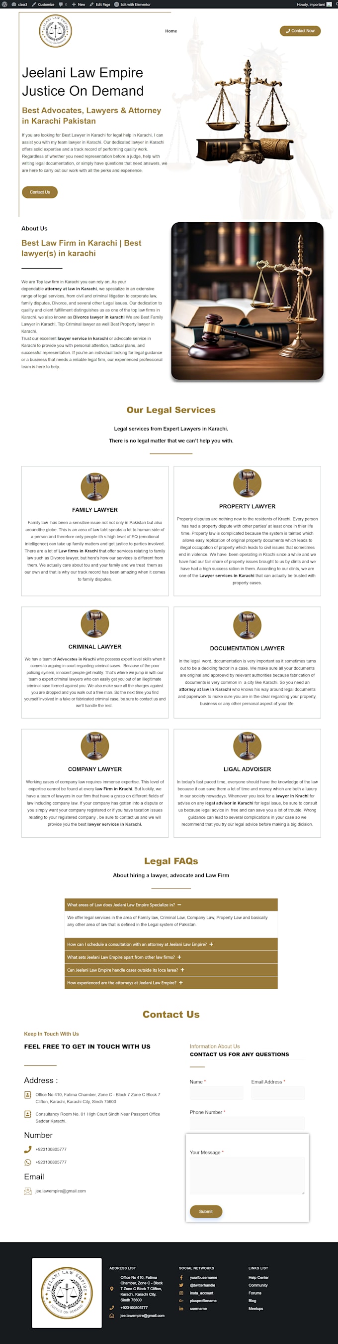 design professional single page wordpress website