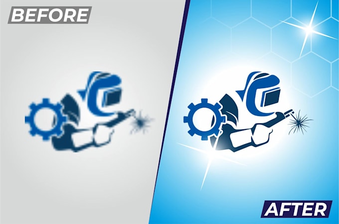 blur logo and vecor to clear HD convert