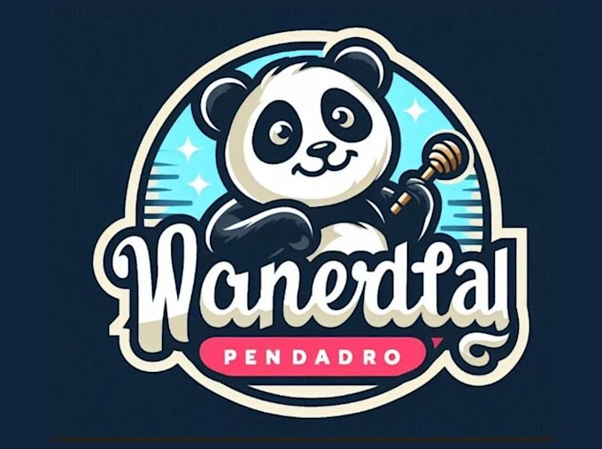 design modern gorgeous panda mascot logo