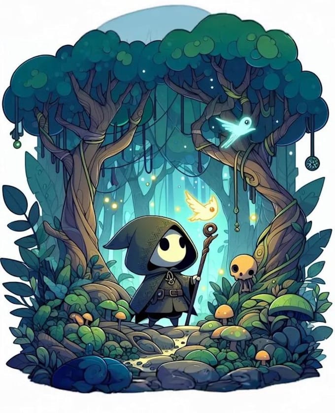 create stunning fantasy landscape, background illustration