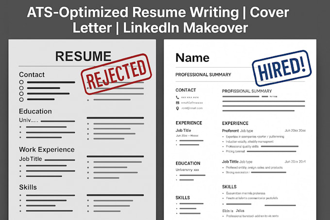 craft ats optimized resumes, cover letters and linkedin makeovers