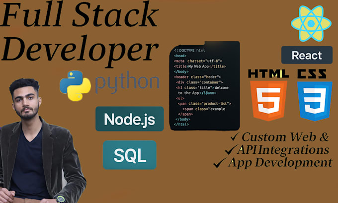do custom website backend, frontend web developer