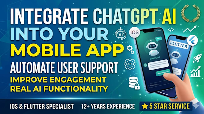 integrate ai chatbot chatgpt gpt4 into your ios or flutter mobile app
