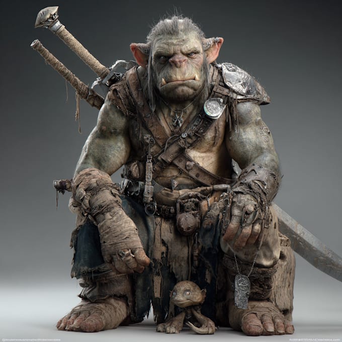 create realistic character and creature concept art