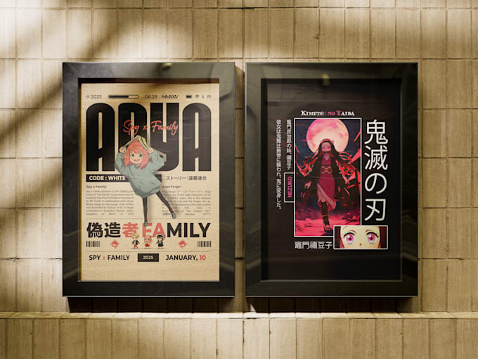 design stunning custom anime posters in any style
