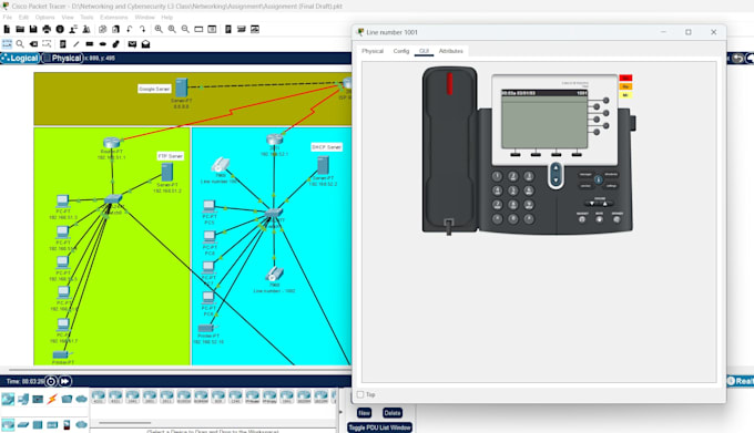design and configure your cisco packet tracer network diagram