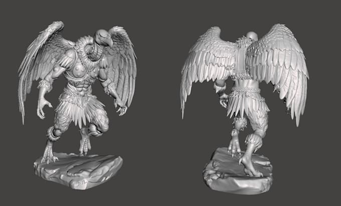 model custom 3d printable miniatures, figures, and statues in blender