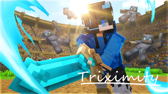 create a professional minecraft youtube thumbnails