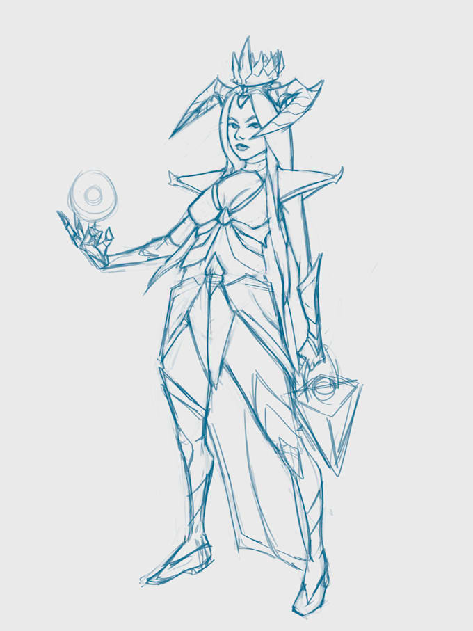 your characters in a sketch style